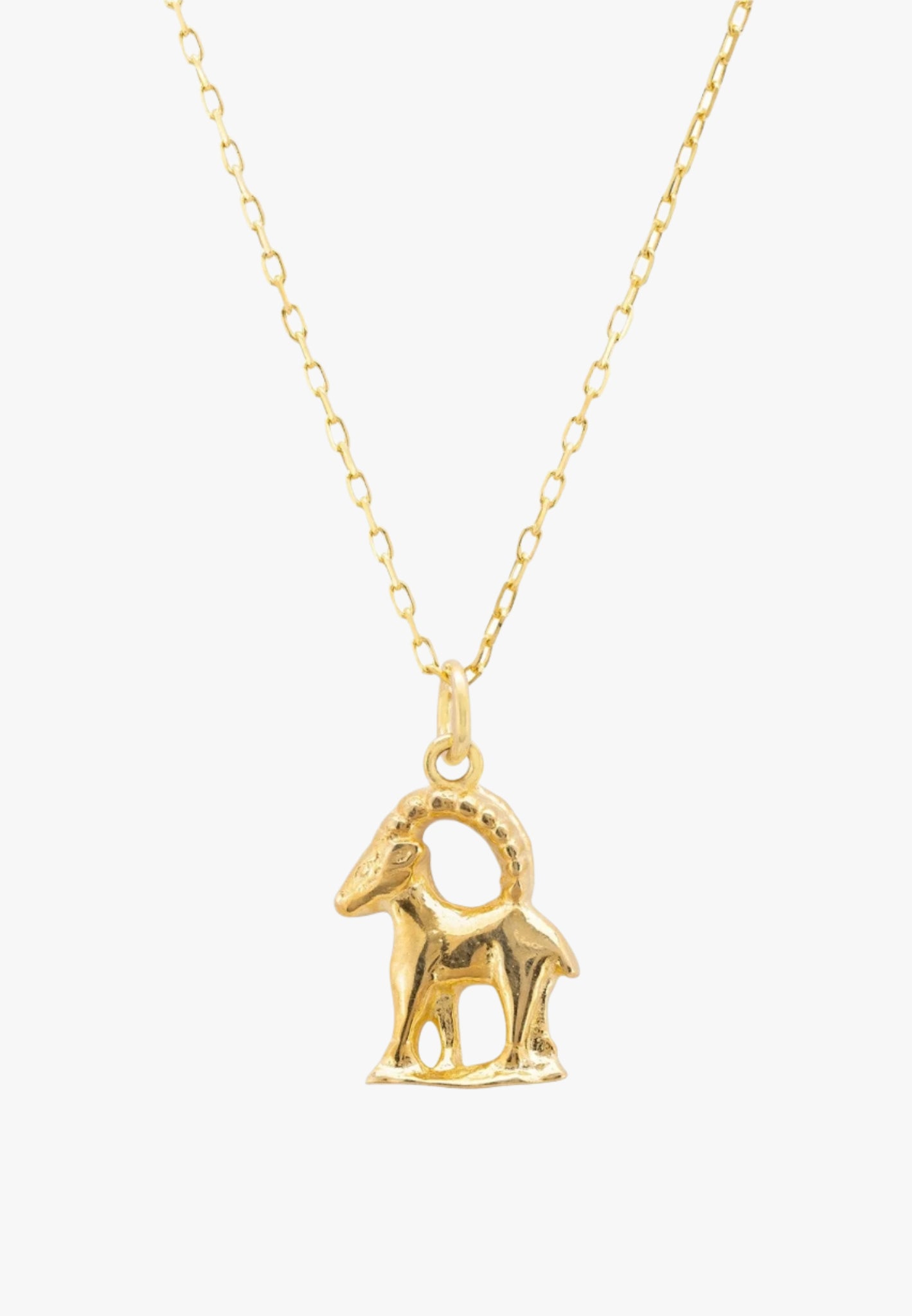 Capricorn zodiac star necklace gold