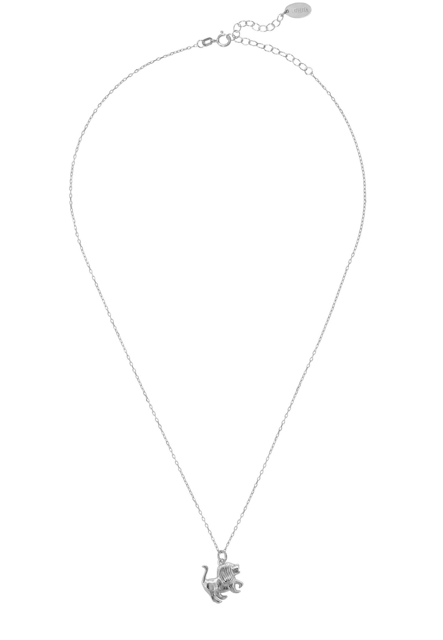 Leo zodiac star sign necklace in sterling silver