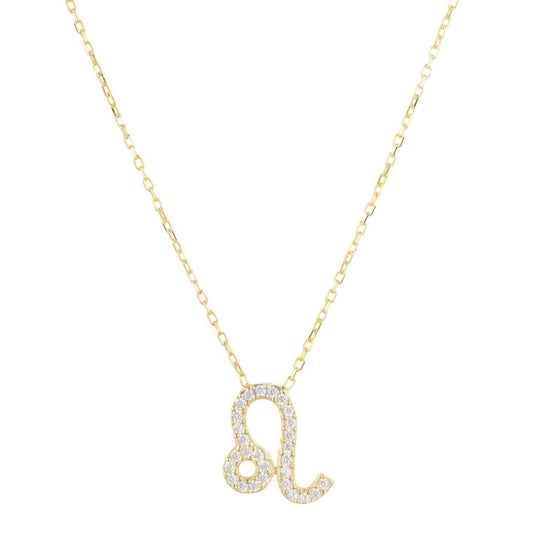 Leo Zodiac Pendant Necklace Dipped in Gold - Accessory101