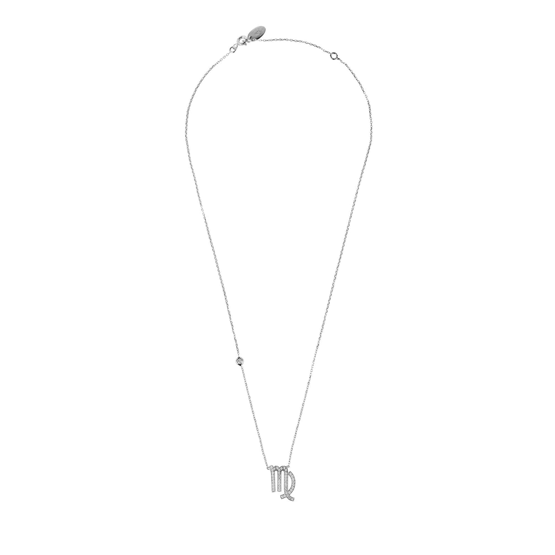 Virgo Pendant Necklace in Silver Zircon - Accessory101